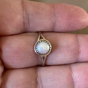 Sterling Silver White Pearl Ring